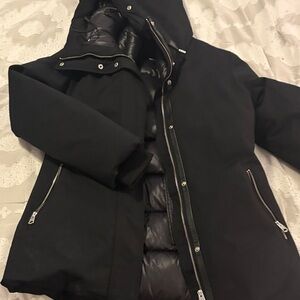 Mackage Black Hooded Puffer Jacket